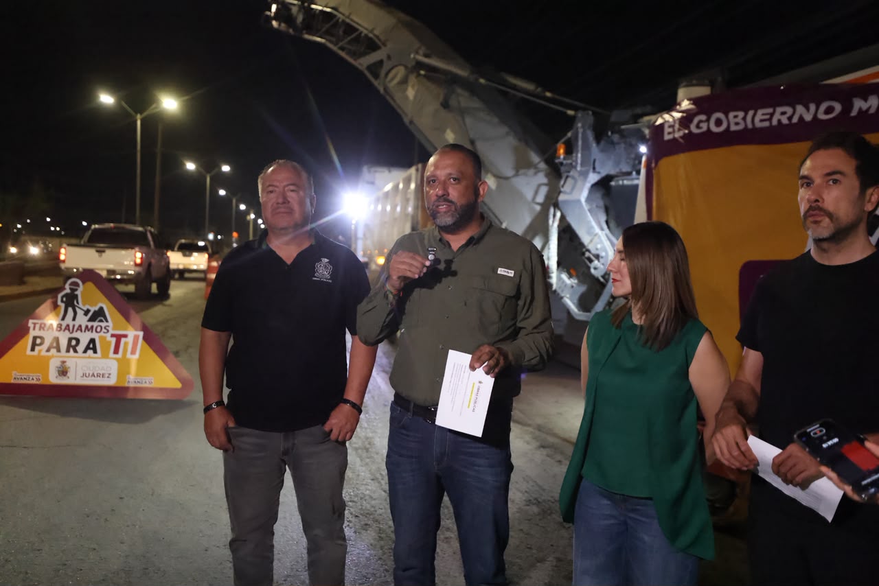 Repavimentan de noche tramo de la avenida Tecnológico con inversión de 4.5 millones